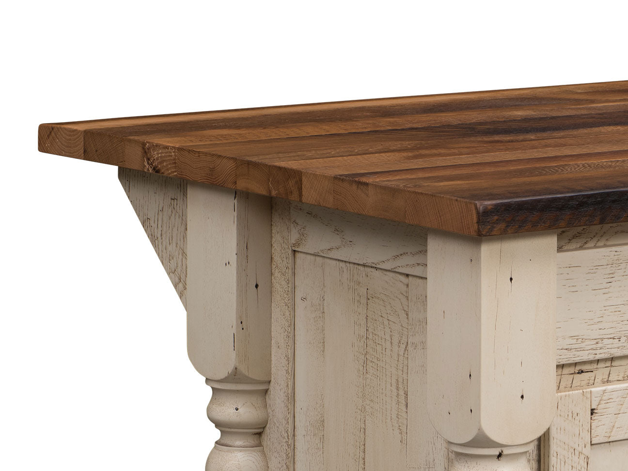 Farmingdale Barnwood Kitchen Island 60" Wide Farmstead Barnwood Furniture