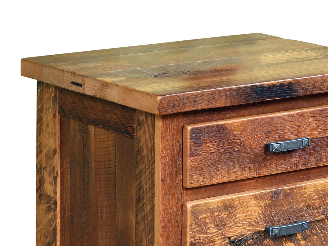 Rustic Nightstands Farmhouse Rustic Barnwood Nightstand | Amish Made Solid Wood Furniture ...
