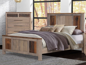 Metro Cottage NY Bed with reclaimed barnwood