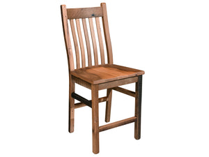 mission barnwood bar chair